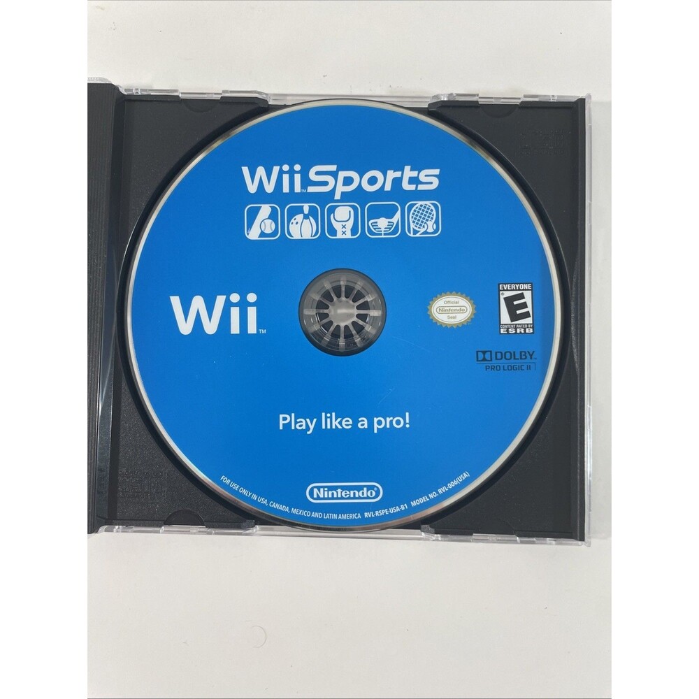 Nintendo Wii Sports Game Disc Blue Version Video Game Wii U Sports